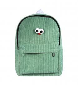 Рюкзак Funny Eyes, вельвет, зеленый