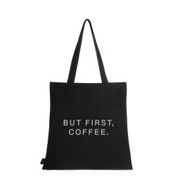 Сумка-шоппер But first, coffee, черная