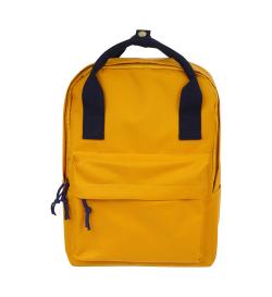 Рюкзак, желтый с синими ручками