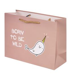 Пакет подарочный средний 'Born to be wild'