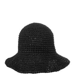 Шляпа плетеная 'панама', черная