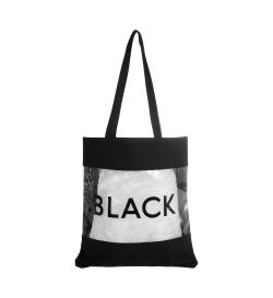 Сумка-шоппер с прозрачной вставкой Black, черная