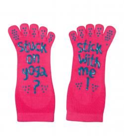 Носки для йоги и пилатеса с пальчиками 'Stick with me'