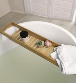 Деревянный столик-полка для ванны