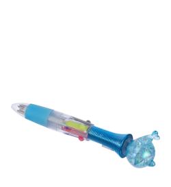 Ручка шариковая 4  цвета, с подсветкой