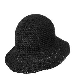 Шляпа плетеная 'панама', черная