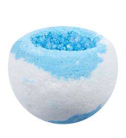 Бомбочка для ванны морская соль +шиммер 150г, голубая