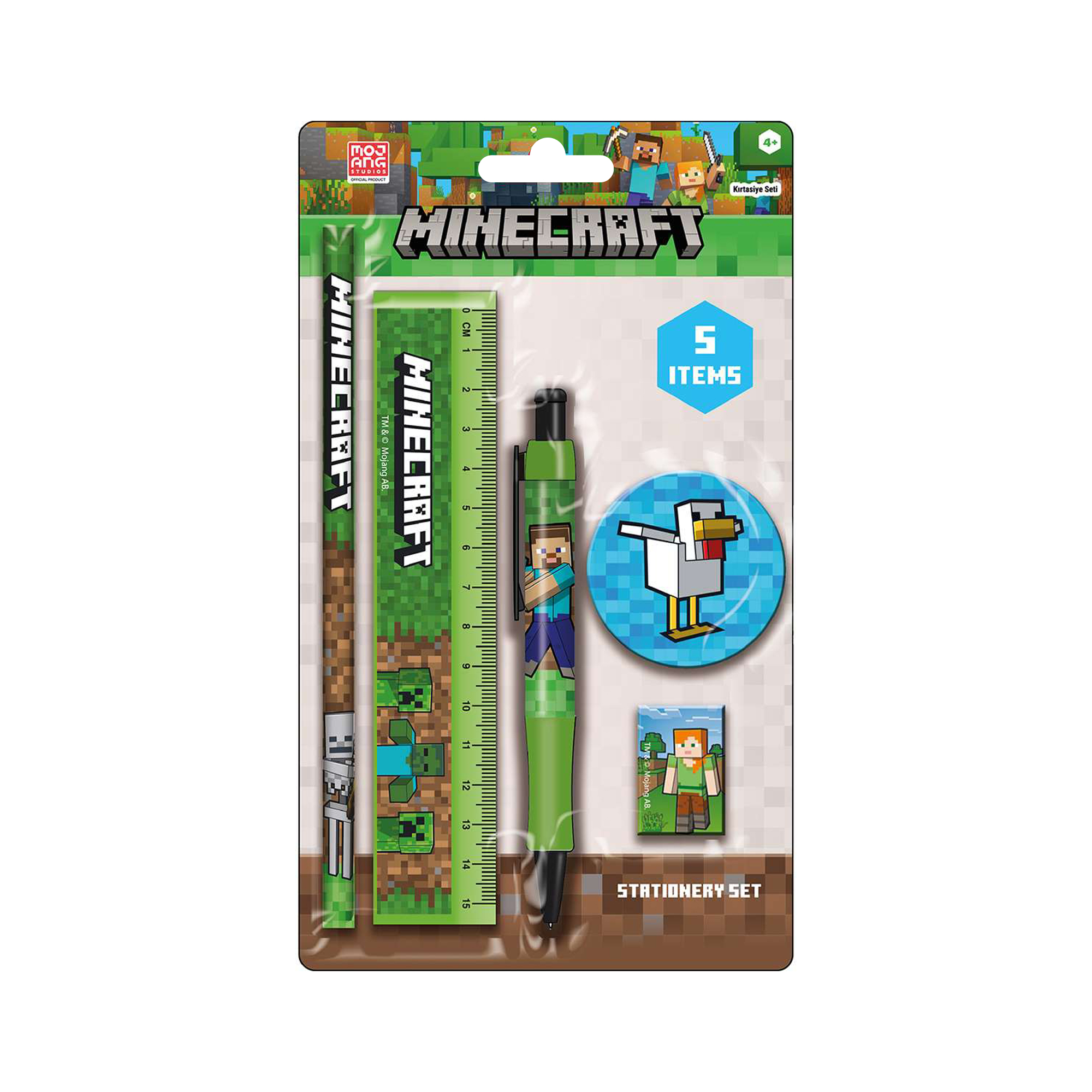 Набор канцелярских принадлежностей Minecraft Chiken, фото 