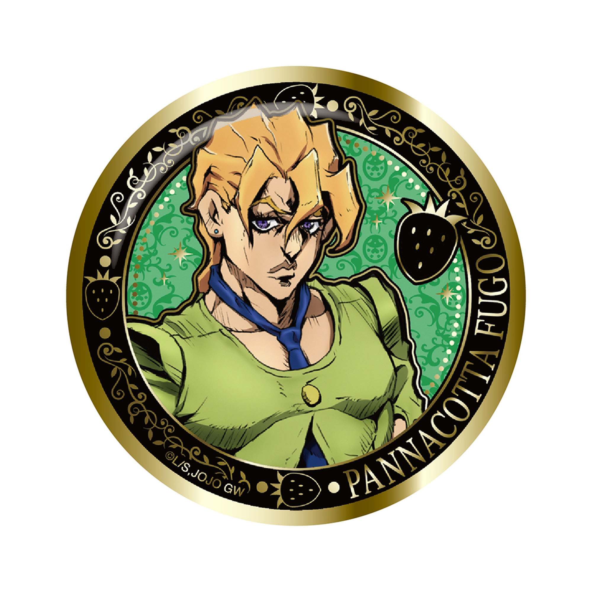 Значок Аниме Невероятные приключения ДжоДжо: Golden Wind Gilded Metal Pins в асс., фото 