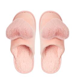 Тапочки меховые 'Сердечко',38-39