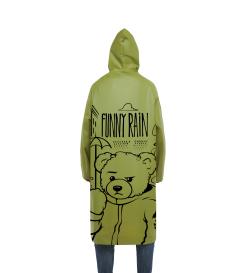 Дождевик Bear in the city, зеленый, размер XL