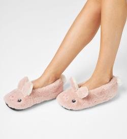 Тапочки-балетки Bunny, розовые, 35-39