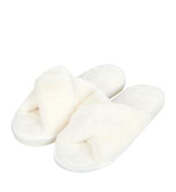 Тапочки меховые, кремовые, 40-41
