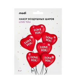 Набор воздушных шаров 'Love you', 6шт