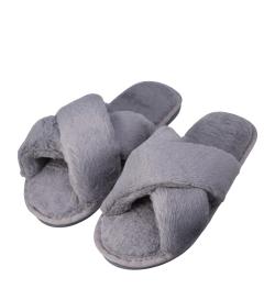 Тапочки меховые, серые, 40-41