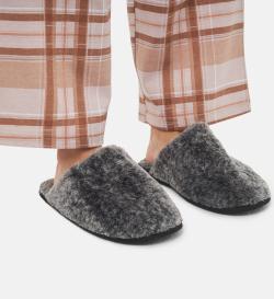 Тапочки меховые, серые, 44-45