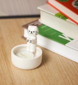Подсвечник Котик  6*7см